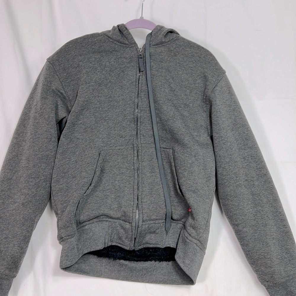 #0588A Courage Plain Gray Zip-Up Jacket | Size: S
